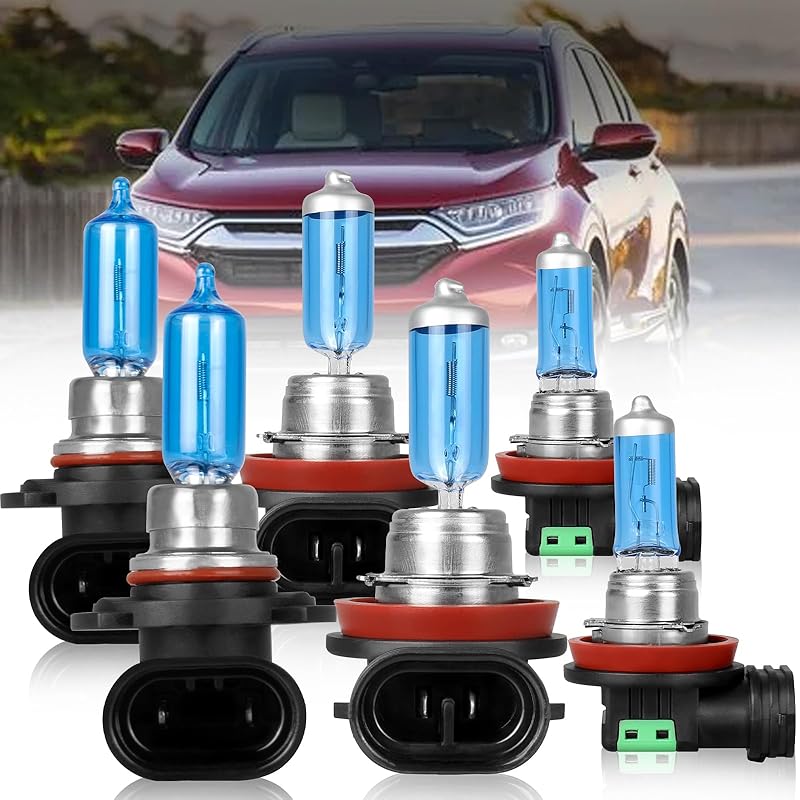 9005 H11 Halogen Headlight Bulbs For Toyota Prius 2010-2011 High Performance Halogen Car Headlight Bulb for Brighter Light, 9005 High Beam+H11 Low