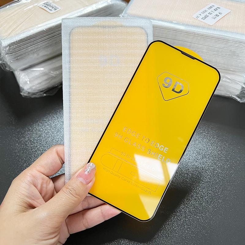 

9D Шелкография Закаленное стекло для iPhone 13, 14 и 15 ProMax Защита Full HD iPhone 13 mini