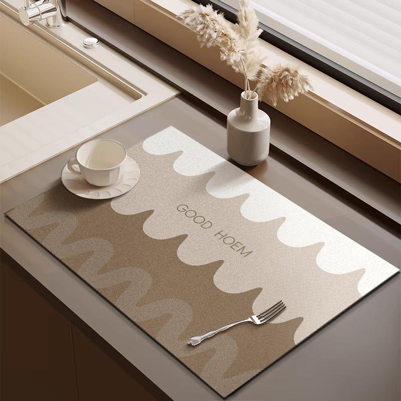 Melard Style Drain Pad Coffee Machine Special Water Absorbing Countertop Insulation Cup Kitchen Drainage Pads Home Decoration