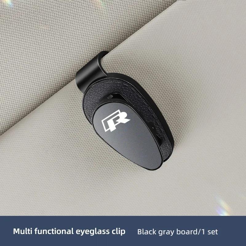 Opq1 Car Sun Visor Sunglasses Card Ticket Holder Glasses Clip For VW GTI Golf 6 7 8 Polo Passat B6 Tiguan T-ROC Arteon Bora Jetta CC