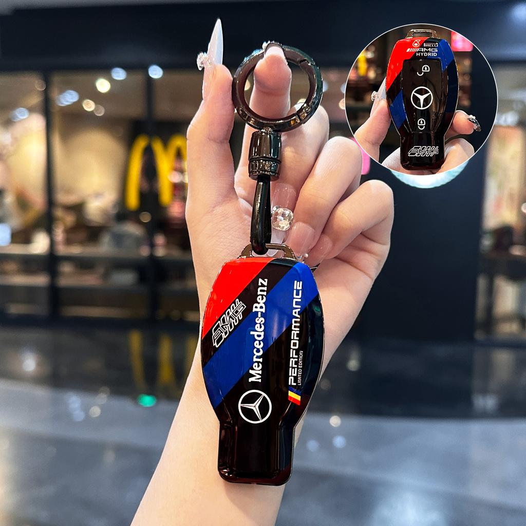 ABS Car Key Case Cover For Mercedes Benz A B G R Class GLA GLK W176 W204 W251 W463 Key Shell Keychain Accessories Protection MR8