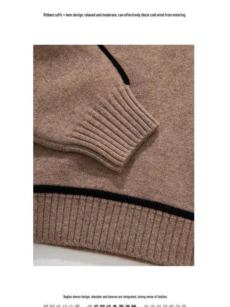 Melard Women's Striped Slim Fit Casual Pullover Sweater - Autumn/Winter Style