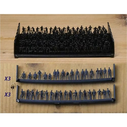 Bunker Studio 1/350 Japanese Type 96 25mm Anti-Aircraft Gunner C (25 Poses, 100 Figures) Plastic Model Parts BSTIJN35072