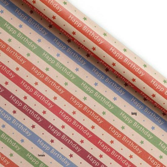 New Happy Birthday and Valentine's Day Kraft Gift Wrap Paper and Book Cover