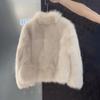 Winter New Stand Collar Eco-friendly Fox Fur Coat Women's Fashion Coat Young Style Pure Desire
