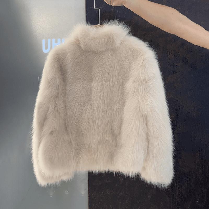Winter New Stand Collar Eco-friendly Fox Fur Coat Women's Fashion Coat Young Style Pure Desire