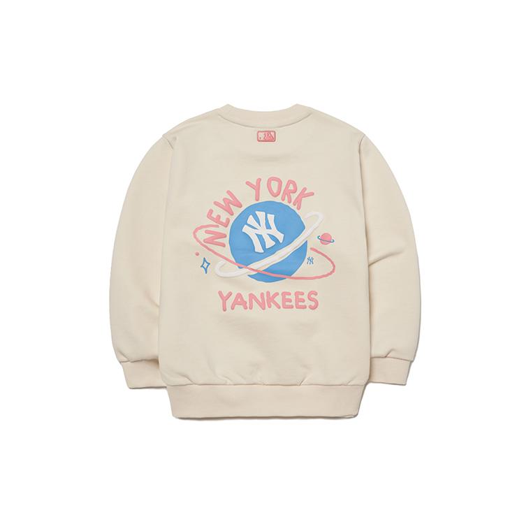 New MLB Sweatshirt New York Yankees Cream Kids' 7AMTL0121-50CRS