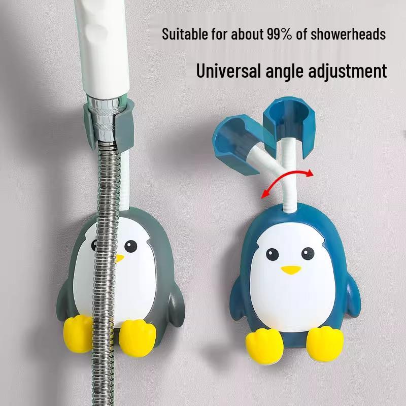 

Penguin Style No-Drill Adjustable Shower Holder for Kids