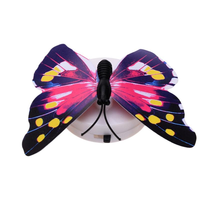 

1-10pcsNovelty DIY LED Colorful Butterfly Night Light Fridge Party Wedding Living Room Bedroom Refrigerator Home LED Decor Light 1 PC