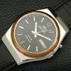 USED ORIENT JAPAN MENS AUTOMATIC DAY&DATE BLACK COLOR DIAL WATCH A432326-2 R111-a432326