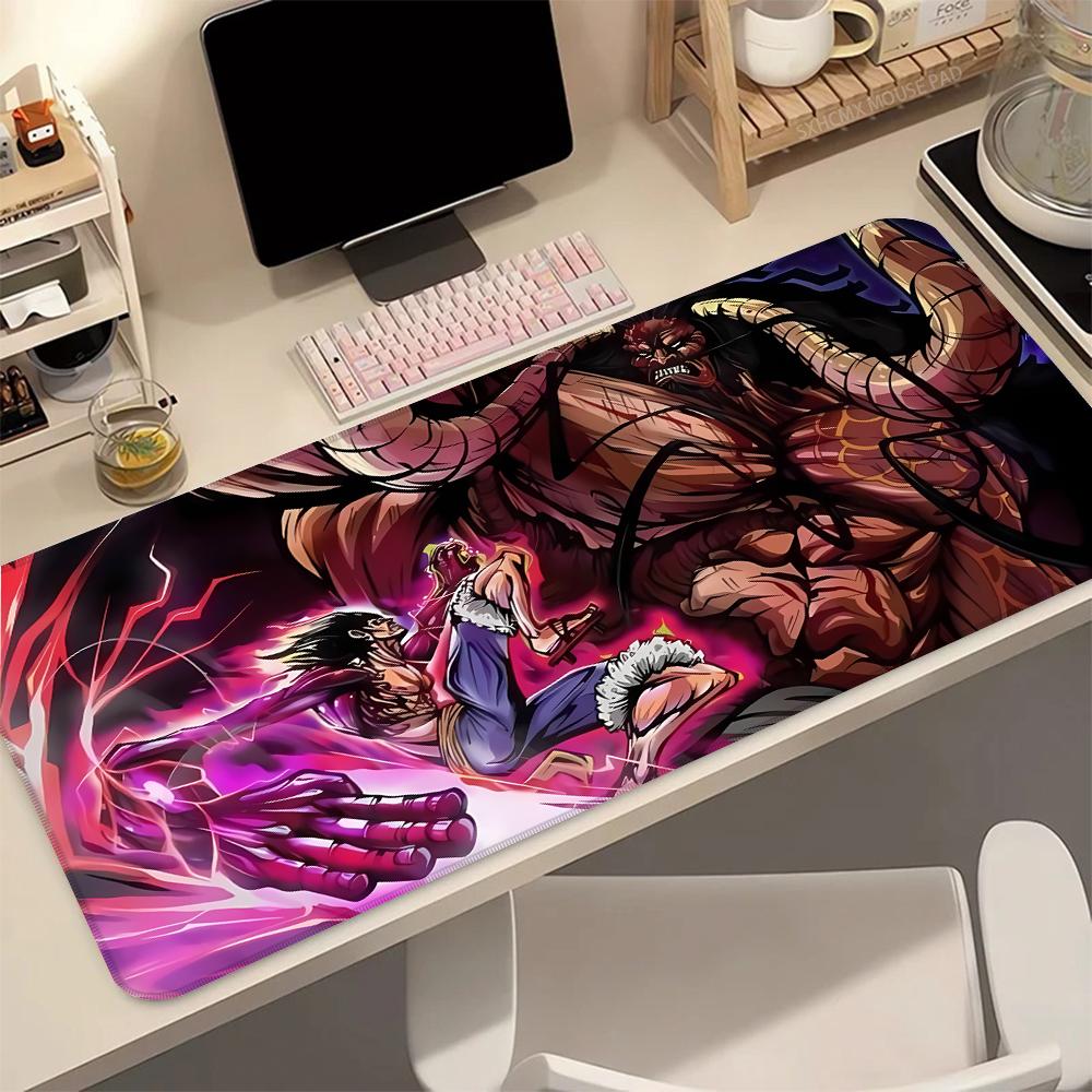 Gaming Mouse Pad O-One P-Piece Luffy Large Extended Anime Desk Mat Non-Slip Rubber Base Stitched Edges for Gamer Office Computer