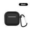 Silicone Case for Airpods 1 2 3 4 Pro Series Simple Solid Skin-feeling Headphone Protective Case with Hanging Buckle