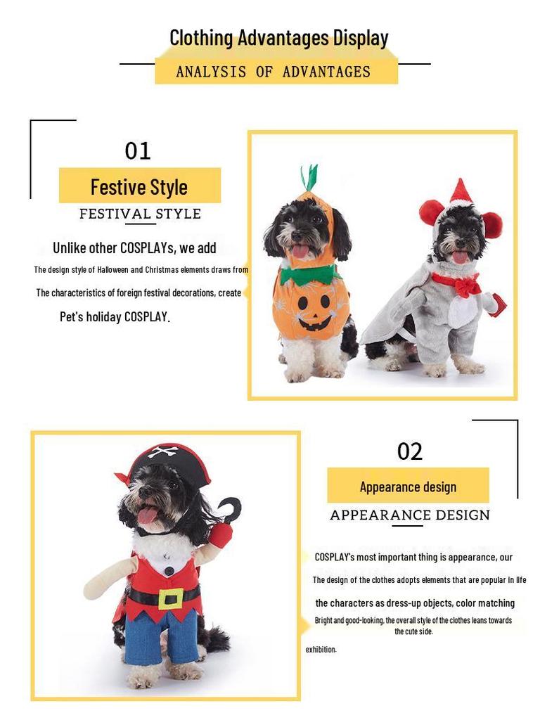 Christmas Pet Costume: Bat, Pirate, Clown, Delivery Outfit for Dogs