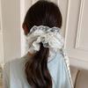 Fabric Spotted Lace Flower Double Large Intestine Hair Band Fashion Temperament Atmosphere Elegant High Sense Simple Hair Accessories