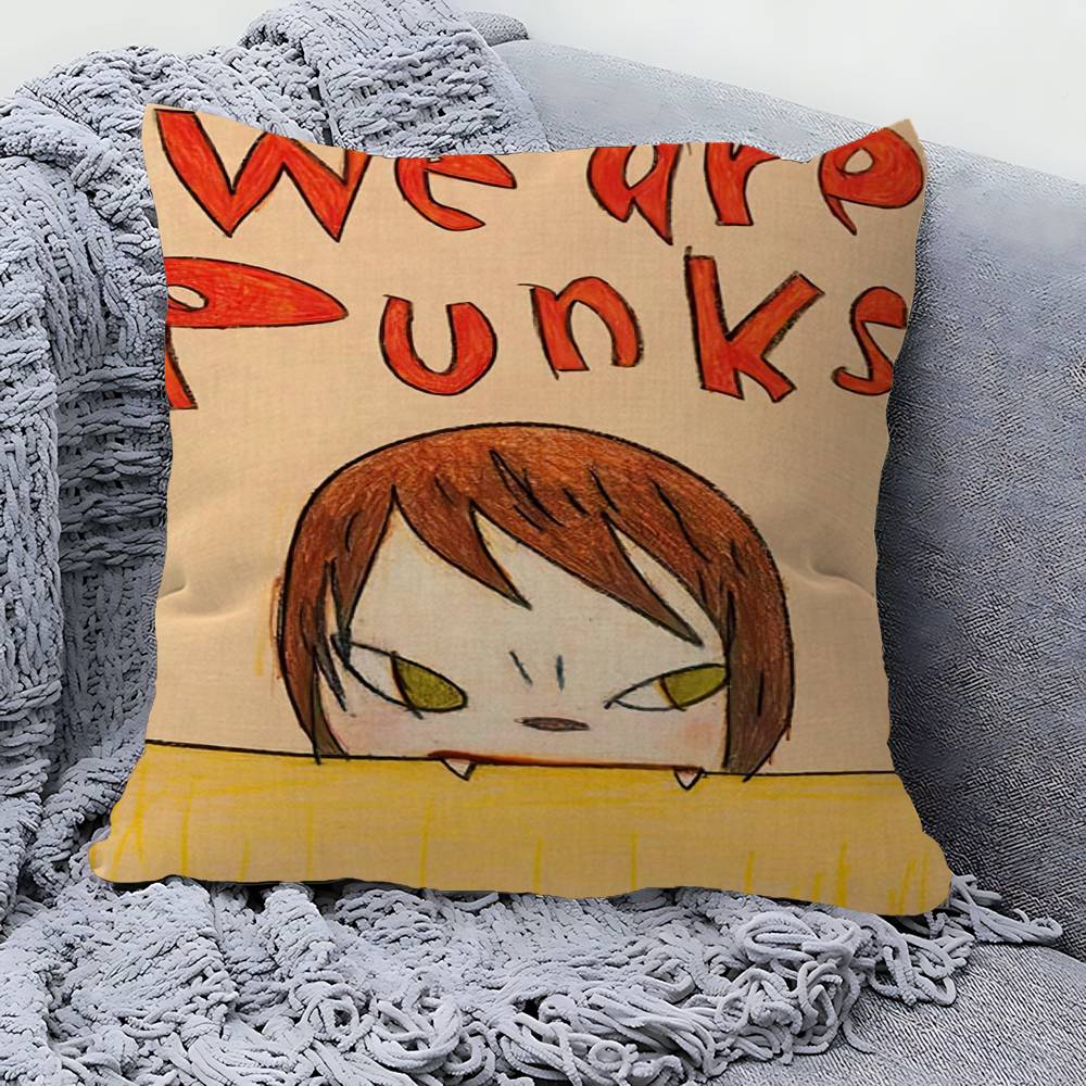 YYoshitomo Nara Pillow Gift Home Office Decoration Bedroom Sofa Car Cushion Cover case x