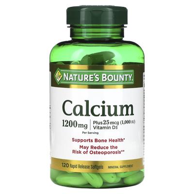 Calcium Plus Vitamin D3, 1,200mg, 120 Immediate-release Softgels (600mg Per Softgel)
