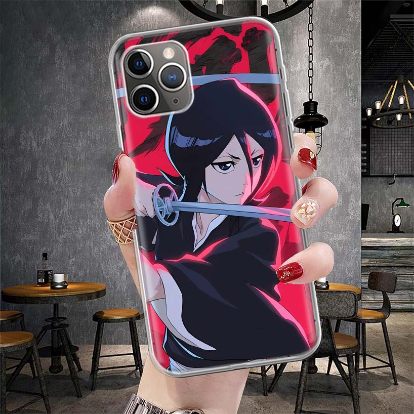 Bleach Kuchiki Rukia Soft Phone Case For IPhone 11 17 Air 16E 16 Pro Max 15 + 14 Plus 13 Mini 12 Apple 7 SE 8 Fundas Coque 11 17