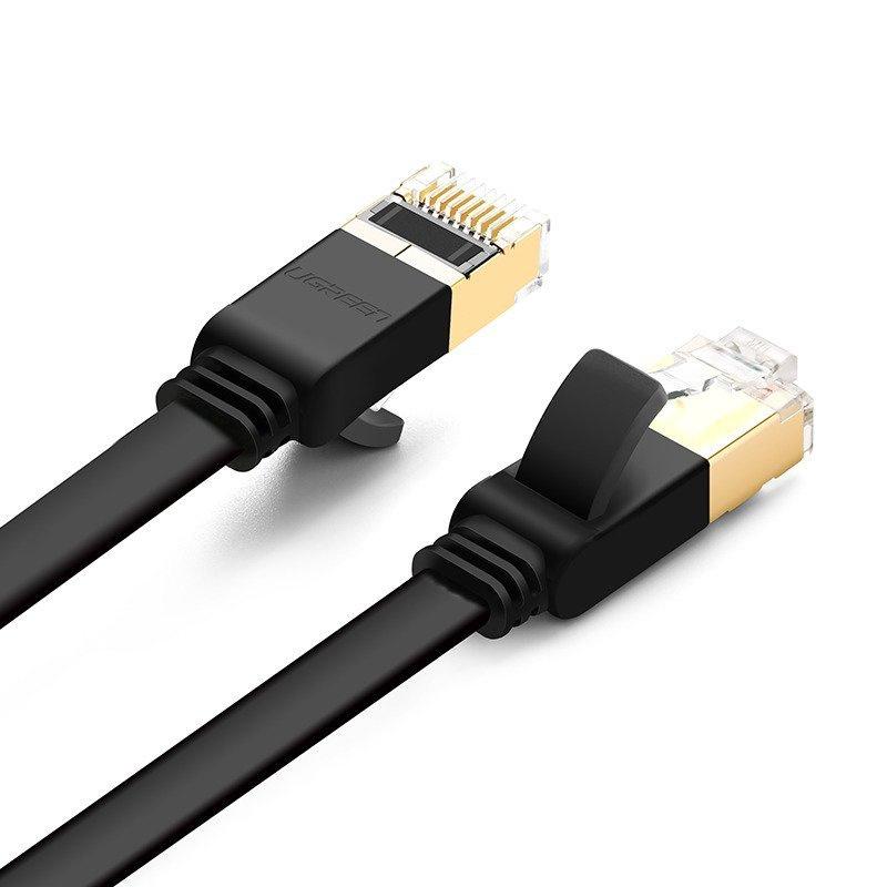 Flat Network Cable Ugreen Nw106 Ethernet Rj45, Cat.7, Stp, 10M (Black)