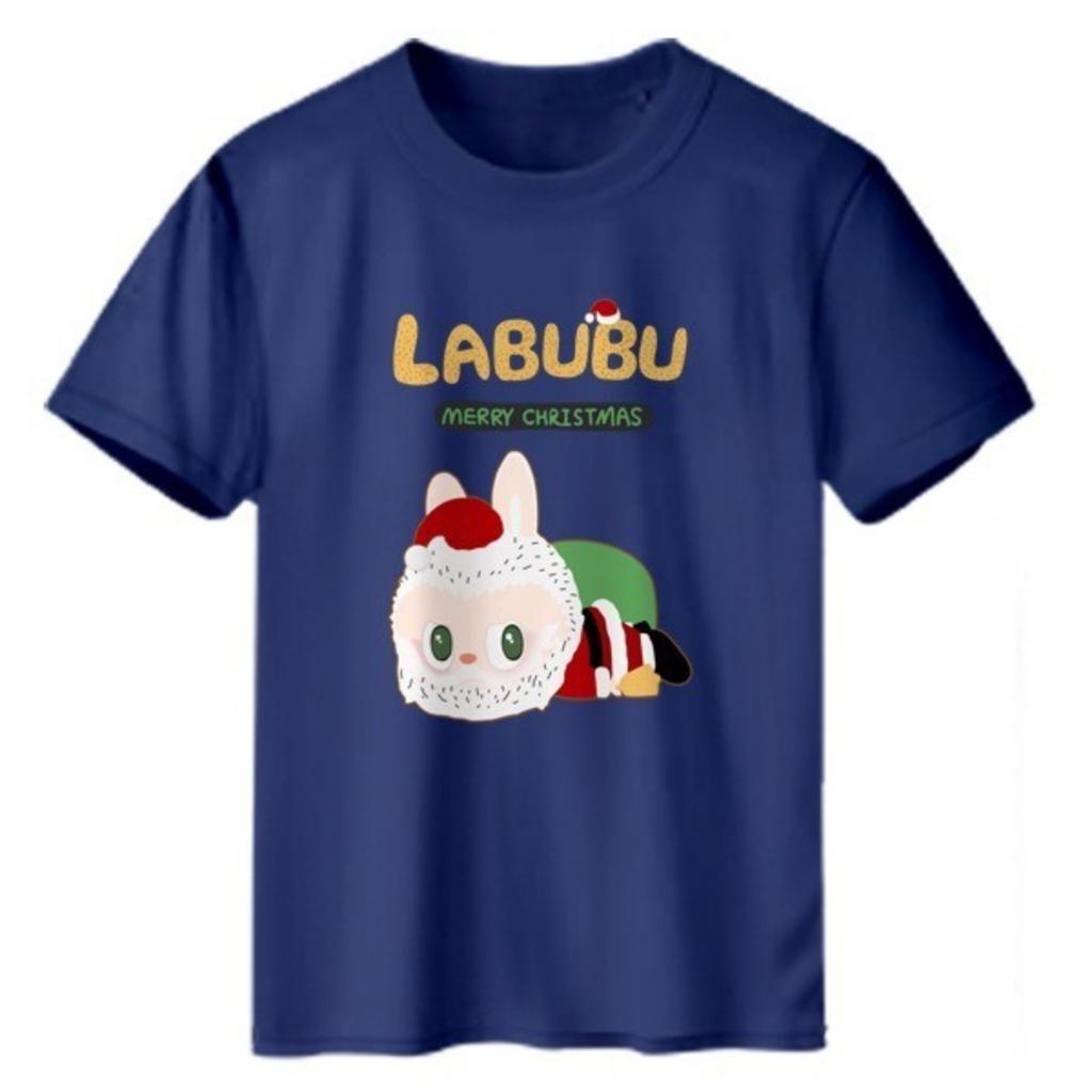 Labubu Štědrý večer stylové a pohodlné unisex kulatý výstřih krátký rukáv