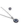 Turkish Blue Eye Jewelry Set: Fashionable European & American Earring Necklace Combo for Women