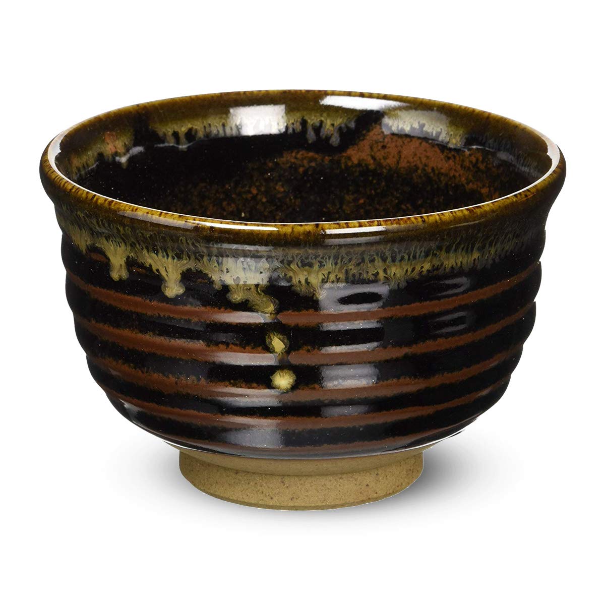 

Ranchant Matcha Tenmoku Nagashi Arita Made in Japan Bowl, Black, 12x7.8cm, (MC-6), Ware,