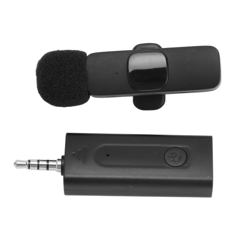 Wireless Lavalier 3.5mm Lapel Microphone with Intelligent Noise Cancellation, Professional Video Recording Lav Mic for YouTubers, Interviews, Vlogs, P