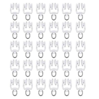 30pcs Curtain Track Rollers Hook  Smooth Sliding Curtain Upgrades for Simple Operation In Shower & Window Application
