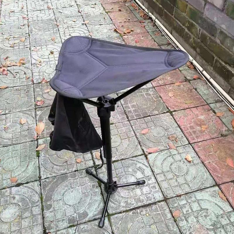 Outdoor Foldable Chair Camping Portable Stool Strong Load-Bearing Backpacking Stool with Three Height Modes for Fishing