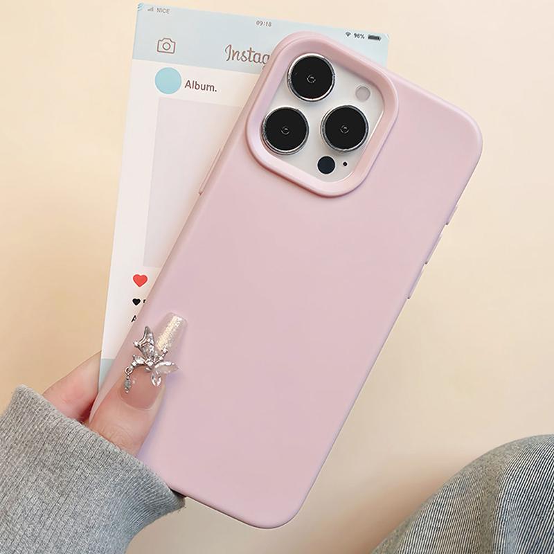 Candy Color Silicone Soft Case For iPhone Air 17 16 15 14 13 12 11 Pro Max Plus Lovely Macaron Matte Square Tpu Back Cover Shell