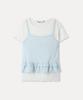 MIXXO Frill Layered Short Sleeve T-Shirt Re Lwg40Ss_Miwhwg74Ra