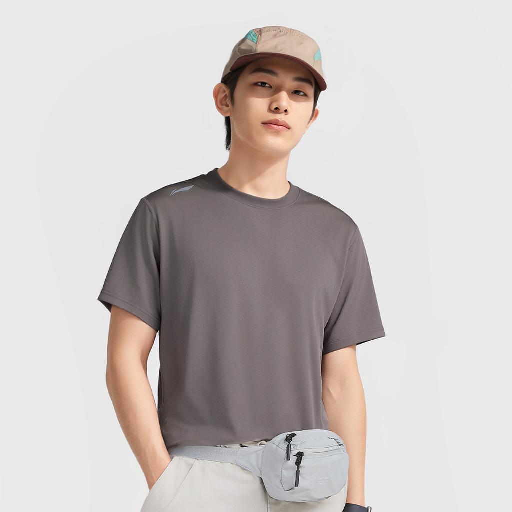 Li Ning Fitness Series T Shirt Men's Road Gray ATSV645-6