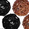 6 Pcs Rattan Cane Wicker Balls Nursery Ornaments