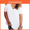 Elegant Women Cold Shoulder Loose Tops Criss Cross Short Sleeve T-shirt Blouse