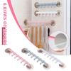 1pc Blue/White/Pink Suction Cup Type Hook 6 Rows for Kitchen Bathroom Corner Suspension Without Marks Hanger Hook