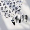 Matte Rose Silver Nail Stickers with Jelly Glue Series (M-914)