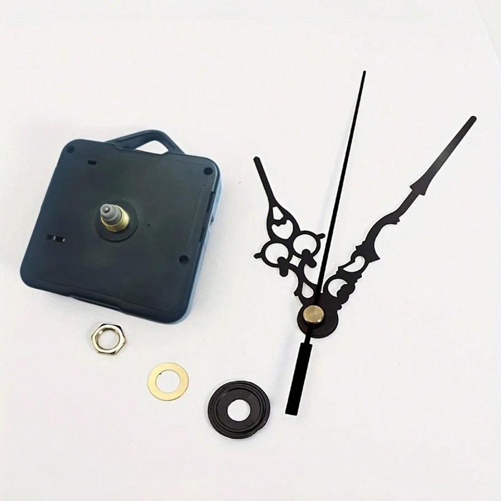 Silent Quartz Clock Movement with Cross-Stitch Metal Hands for Decorative Wall Clocks