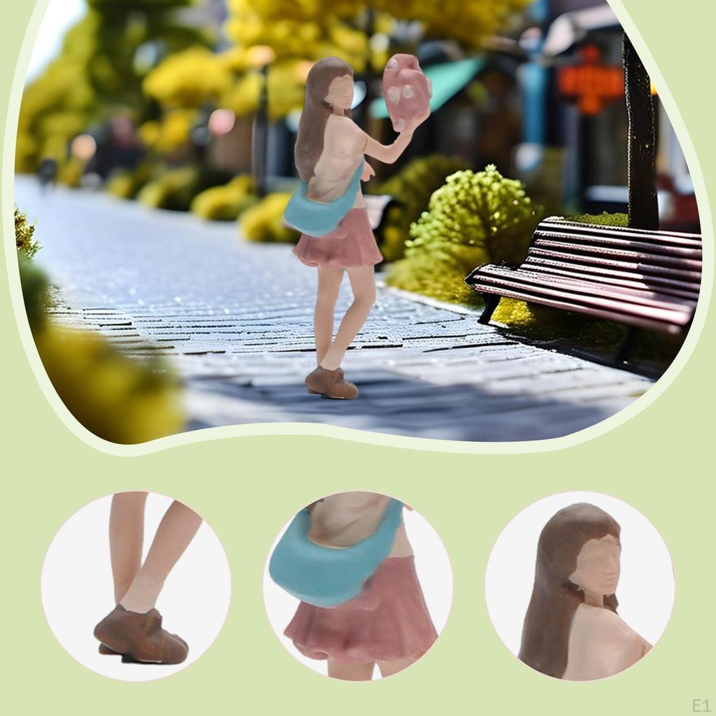 1:64 Girl Model Figure Mini People Movie Props DIY Layout Scenery Accs Character Handpainted