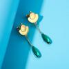 Anime The Apothecary Diaries Emerald Gemstone Earrings Pendant Golden Ship Earr Cosplay Fans Gift For Women Jewelry Accessories