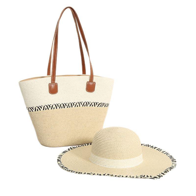 Straw Woven Tote: Beach Style, Large Capacity Shoulder Bag for Women