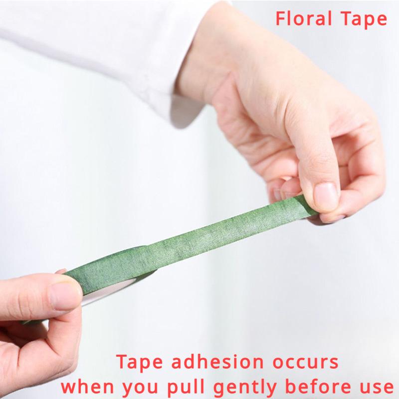 Floral Tape Crumpled Paper DIY Gardening Flower Pole Winding Handmade Packaging Materials Dark Green Fruit Green Coffee Color
