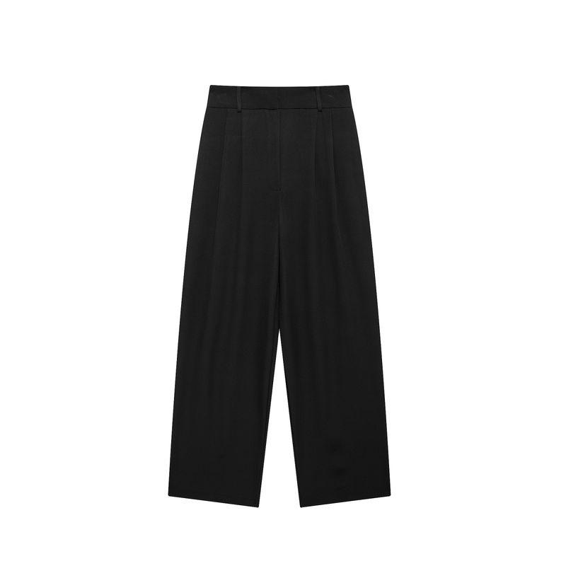 

Kaslead New Arrival Women s Fashion Style Stylish Simple and Versatile Casual High Waist Wide Leg Pants 9929224 Black L