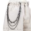 Metal Rivet Hip Hop Waist Chain For Unisex Stage Performance And Dance Costumes