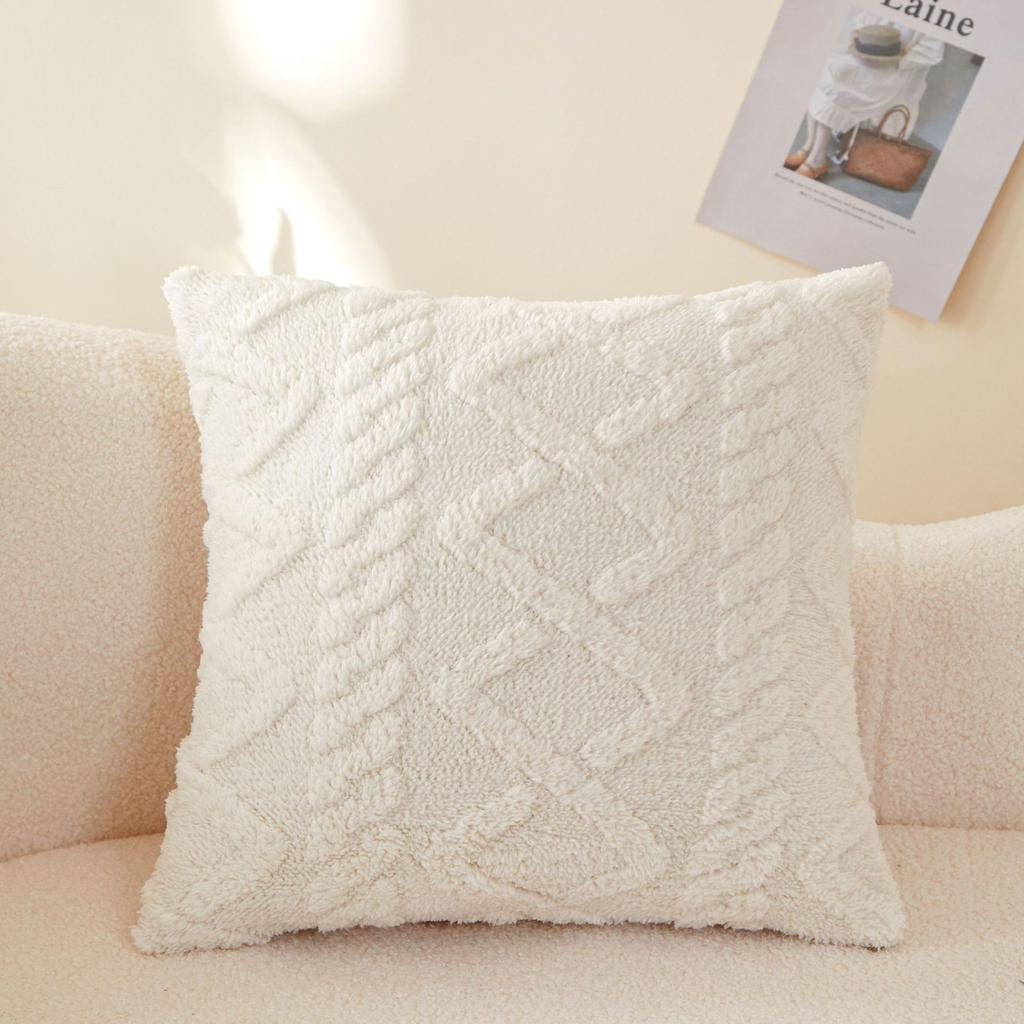 Plush Solid Color Pillow Bed Bedside Pillow Core Sofa Pillow