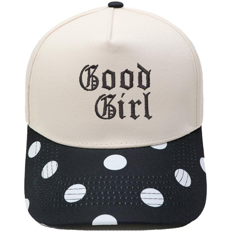 Good Girl Truck Driver Hat Embroidery Vintage Leopard Print Color Matching Baseball Cap European and American Men's Casual