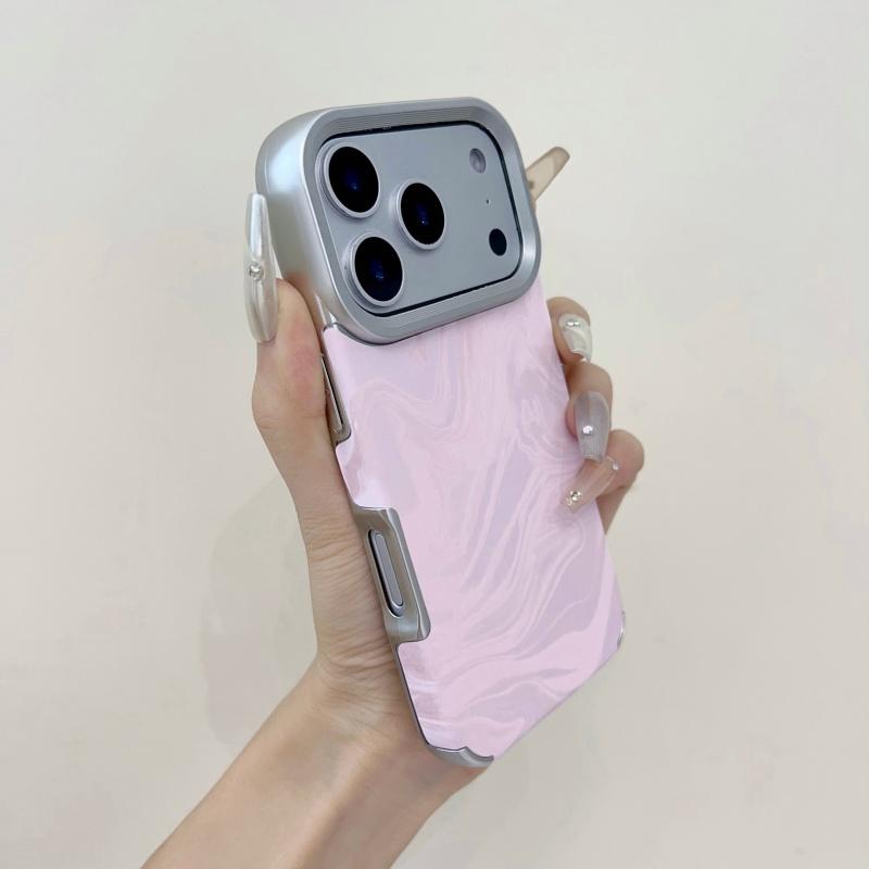 Luxury Electroplated Water Ripple Case for iPhone 17 Air 16 15 14 13 12 11 Pro Max Plus Shockproof Candy Soft Aurora Armor Coque