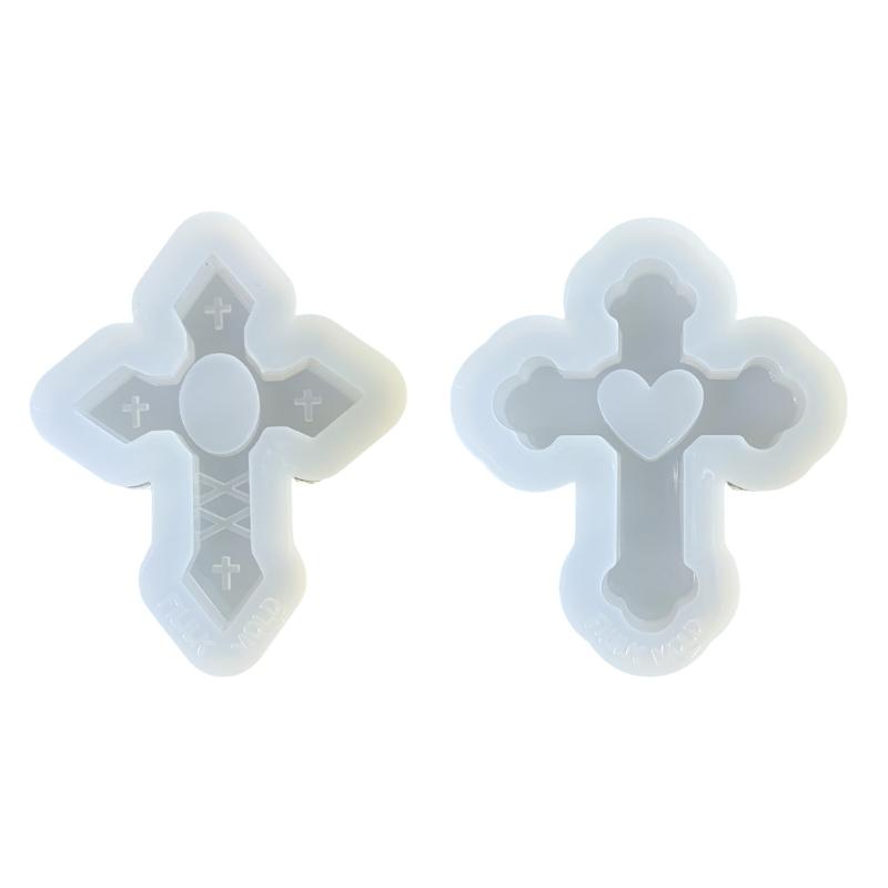 Quicksand Jewelry Pendant Mold Selectable Straped Crosses Shape Silicone Molds for Quicksand Crosses Pendants