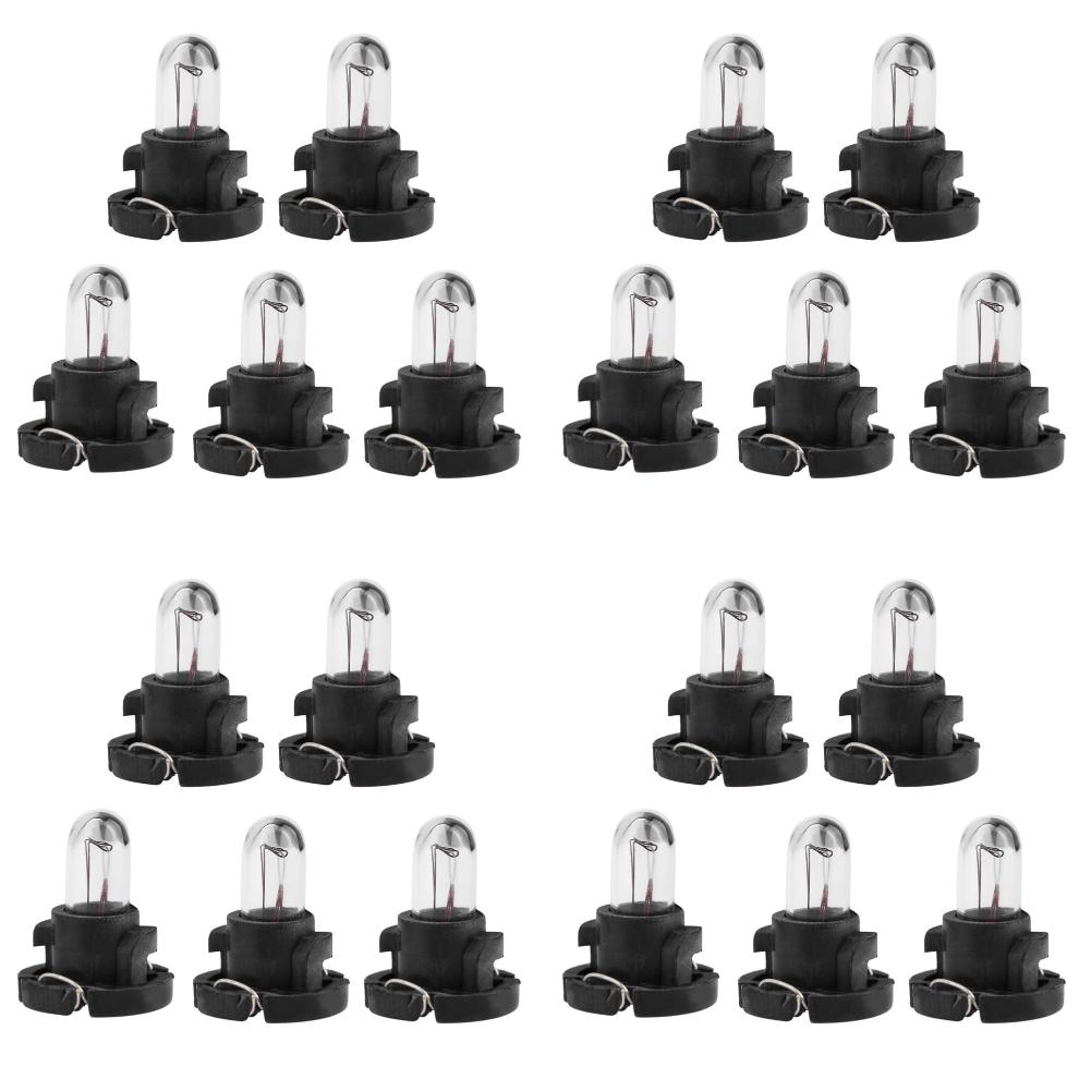 50-5pcs Vehicle Instrument Lamps Universal 12V 1.2W T4 Car Interior Lights Bulb Yellow Light Auto Accessories Replacement Bulbs