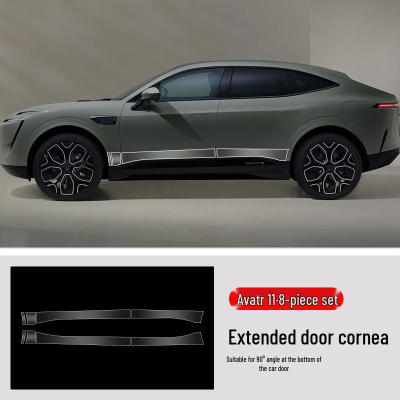 TPU Transparente Lackschutzfolie für Avatr 11 Türkanten, Kratzfest, Vorne & Hinten