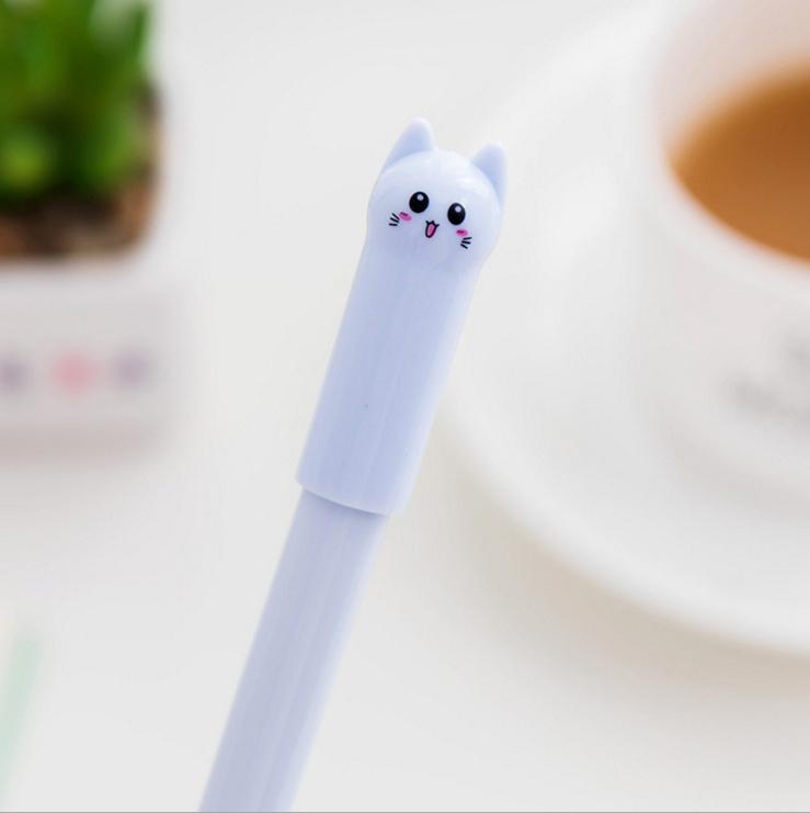 6 Piece Cute Creative Black Cat Gel Pen Stationery