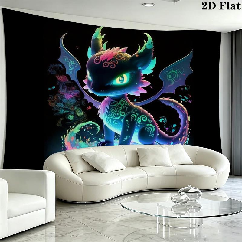 Luminescent Dragon Pattern Home Decor Tapestry, Wall Hanging, Decorative RV Wall Cloth.MGT0918591
